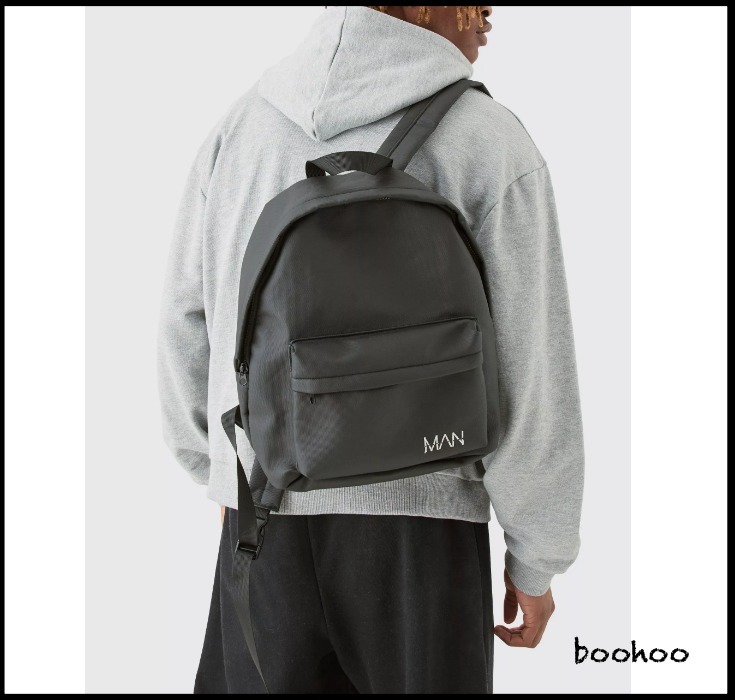 boohoo ベーシック リュックサック ブラック