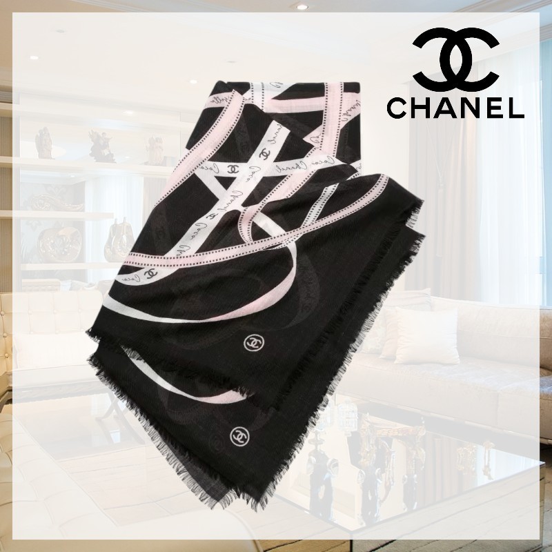 【目をひくデザイン☆】CHANEL CCロゴ ストール