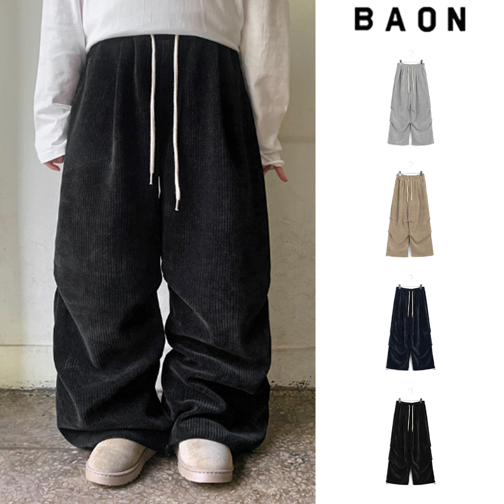 【BAON】[unisex] Hatimo Banding String Jacquard Balloon PT