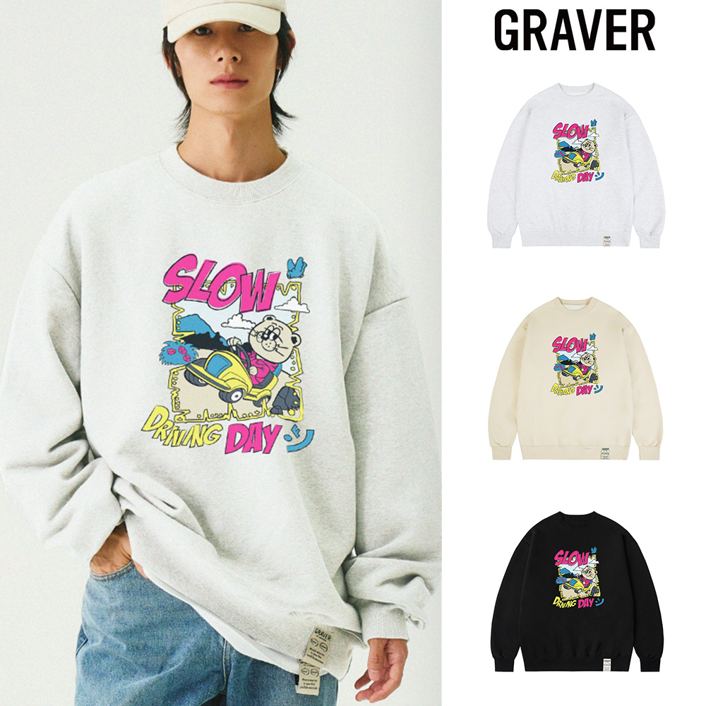 【GRAVER】24FW★ SLOW DRIVING DAY Sweatshirt