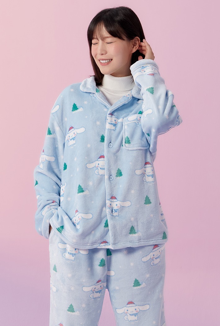 【SPAO】24FW サンリオ ふわもこ長袖パジャマ 男女兼用 S〜XL org.jpg