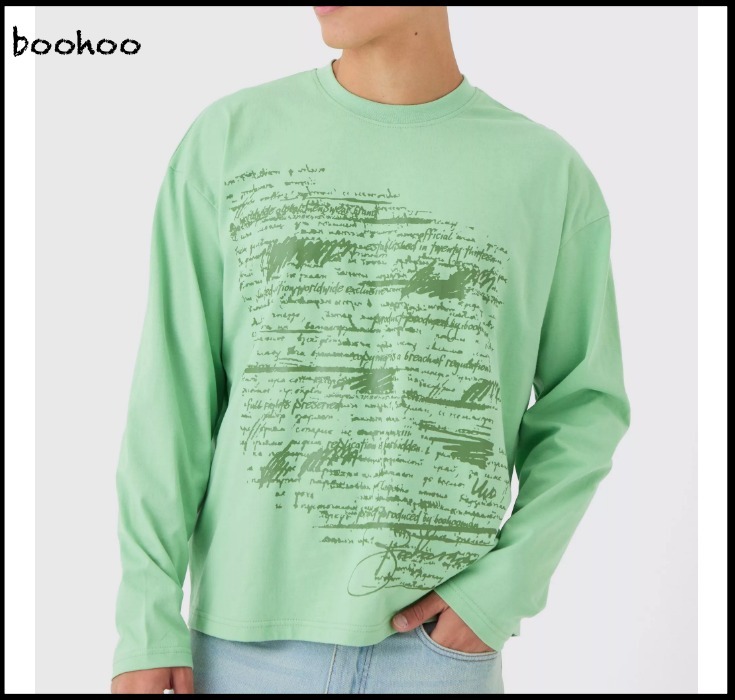 boohoo オーバーサイズ ロングスリーブTシャツ