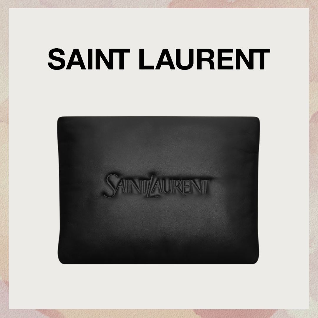 【Saint Laurent】SAINT LAURENT ラージ パフィーポーチ