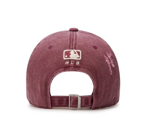 キャップ MLB Korea Damage Washed Unstructured Ball Cap NY Burgundy 3A MLB] Damage Washing Unstructured Ball Cap ☆大人気☆ (MLB