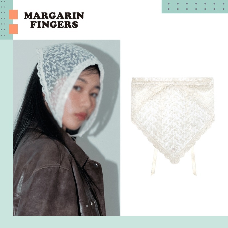 MARGARIN FINGERS ♥ PENDANT LACE BONNET /追跡付