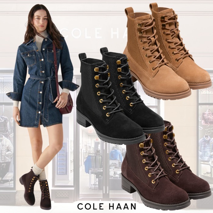 Cole Haan*コーデのハズしに最適*軽量ソール/コンバットブーツ