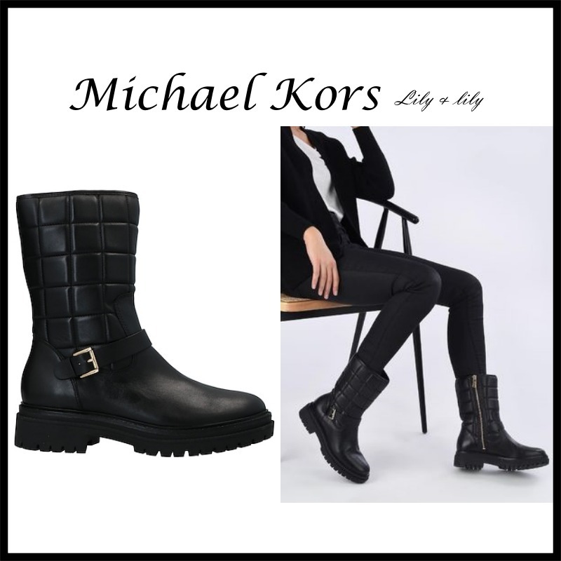 MICHAEL KORS ◆キルティング レザー ブーツ◆関税送料込み
