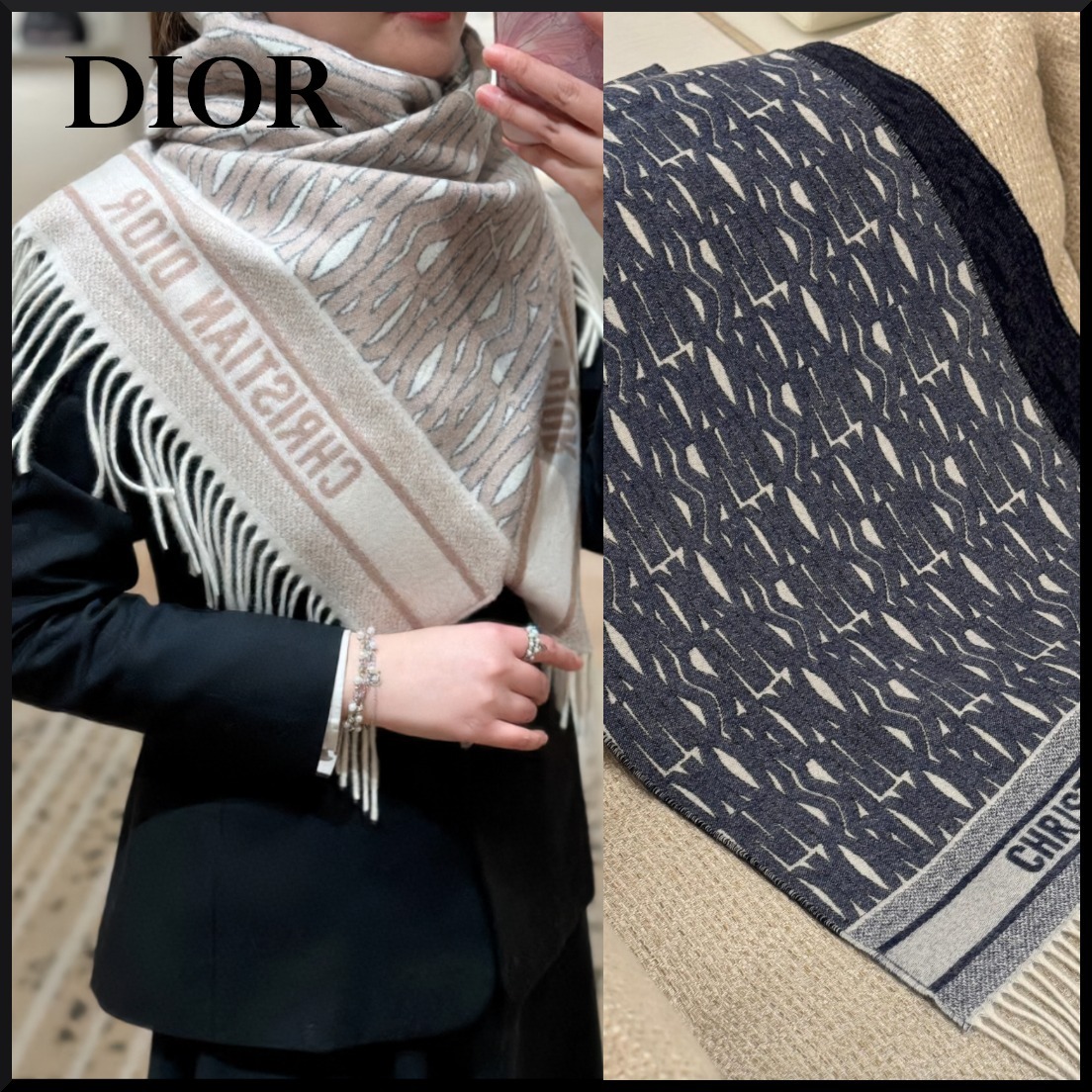 【２色展開★】Miss Dior Allover マフラー