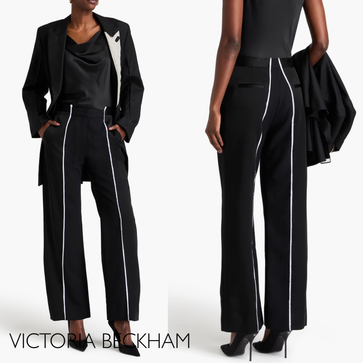 クレープサテン★ハイライズ★パンツ★ VICTORIA BECKHAM