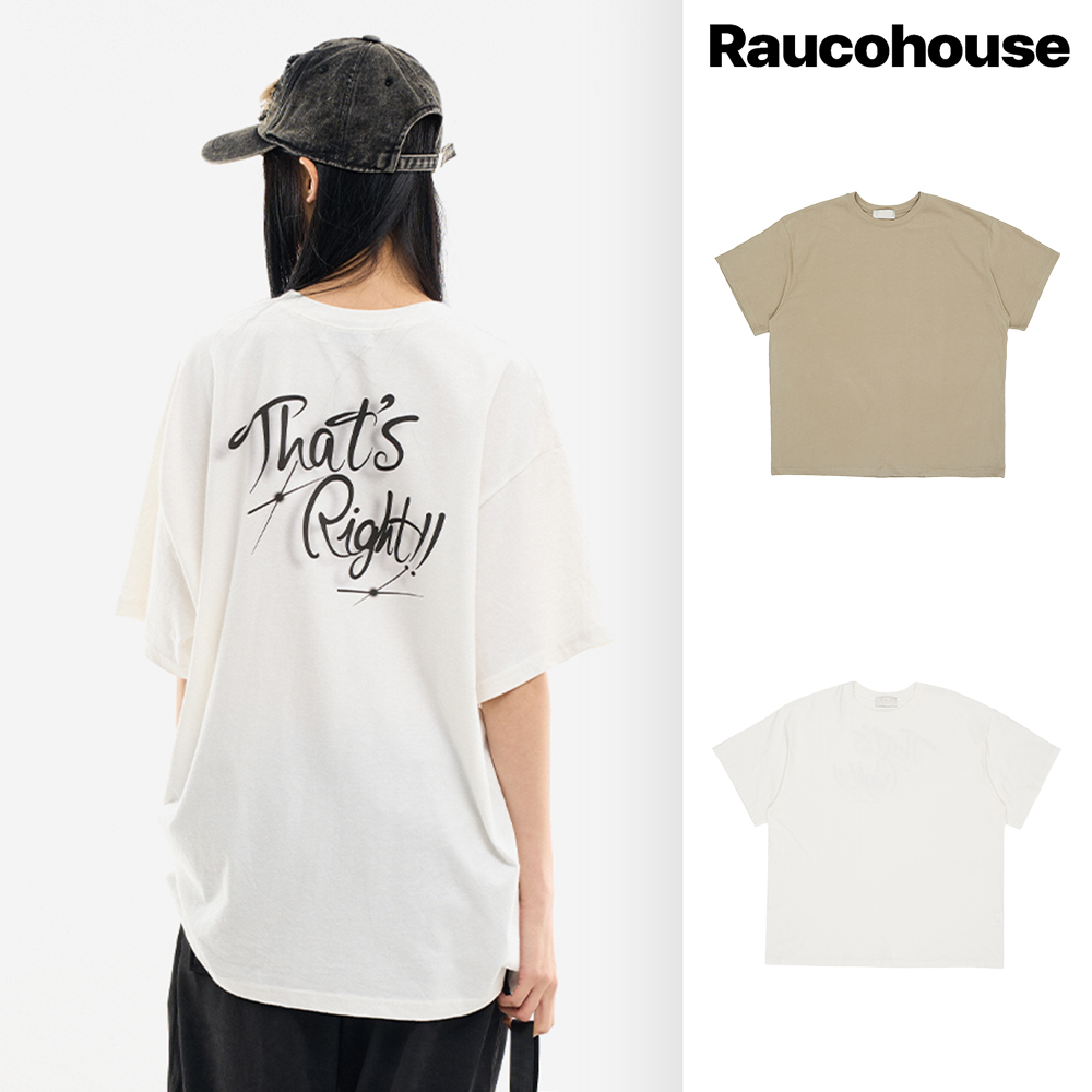 【Raucohouse】Amarillo shadow printed over T-shirt