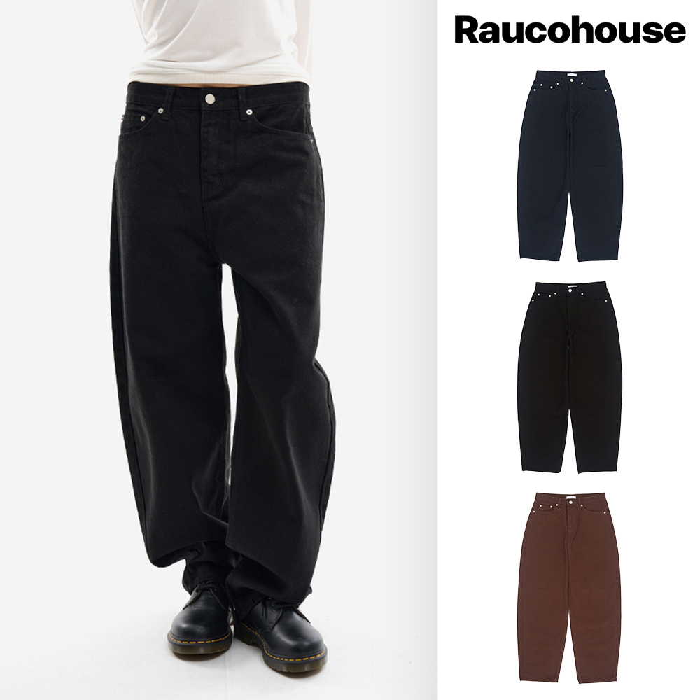 【Raucohouse】Union curved cotton pants