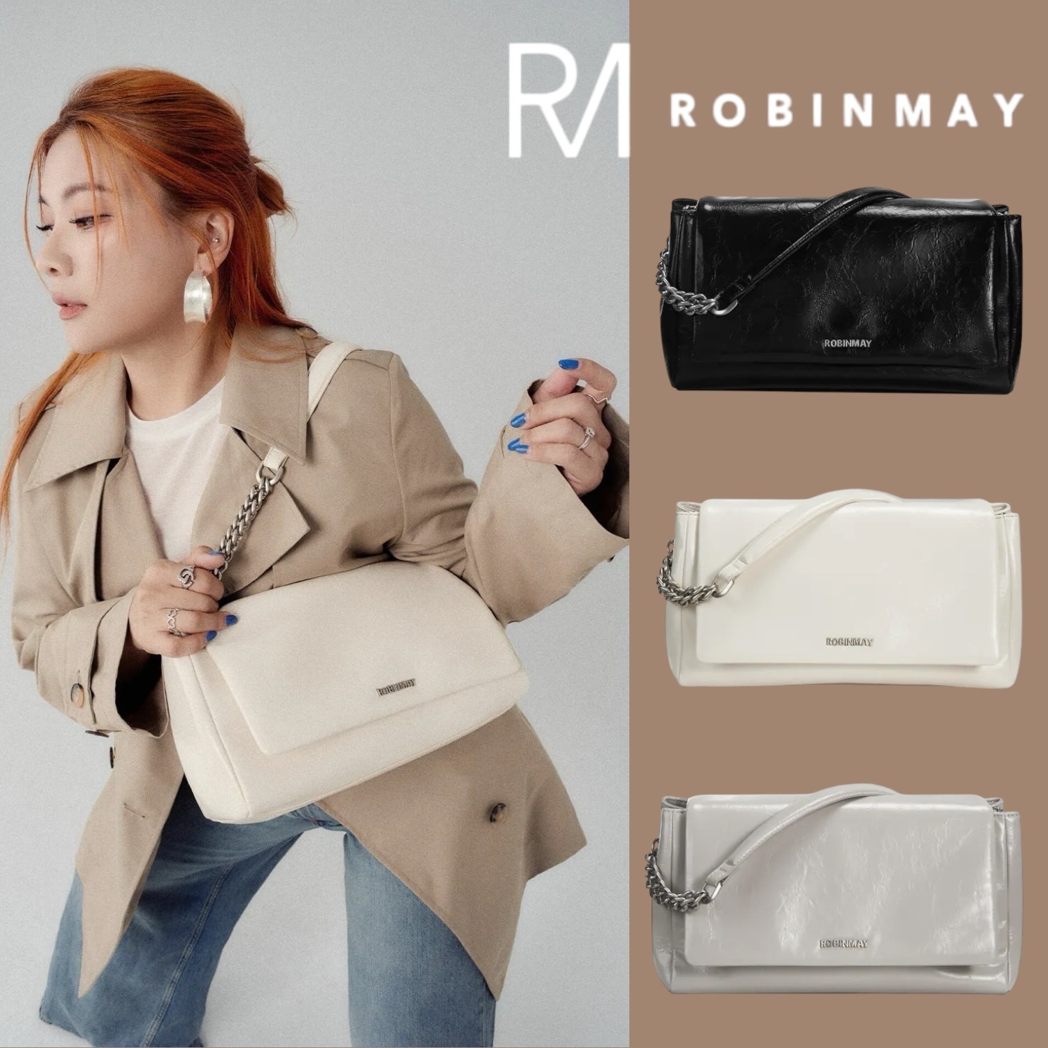 ★ROBINMAY☆澎澎方磚肩背包 トートショルダーバック/送料込