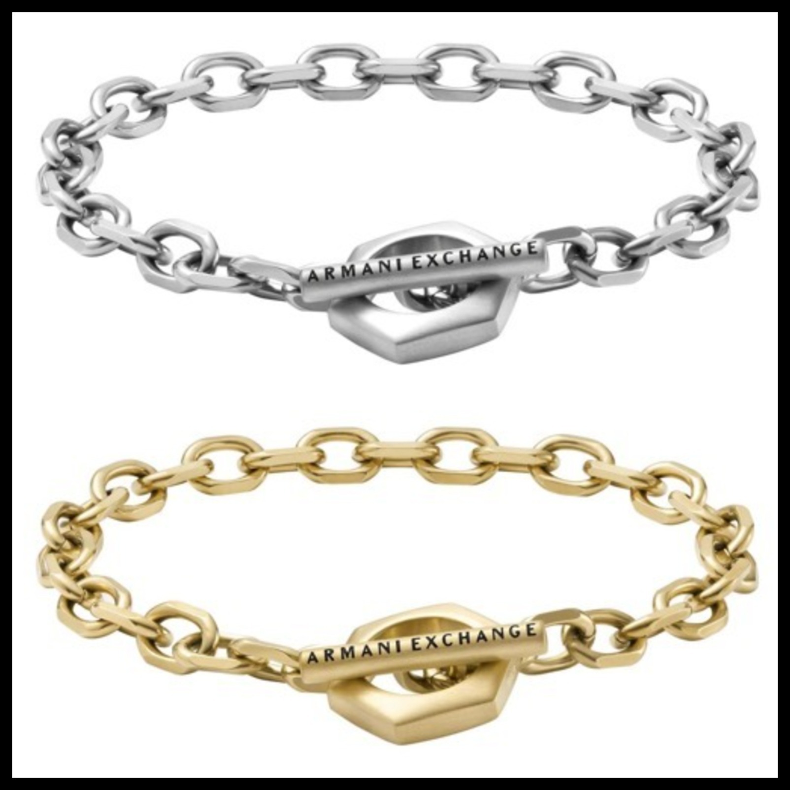 Armani Exchange ロゴ チェーン ブレスレット 在庫わずか
