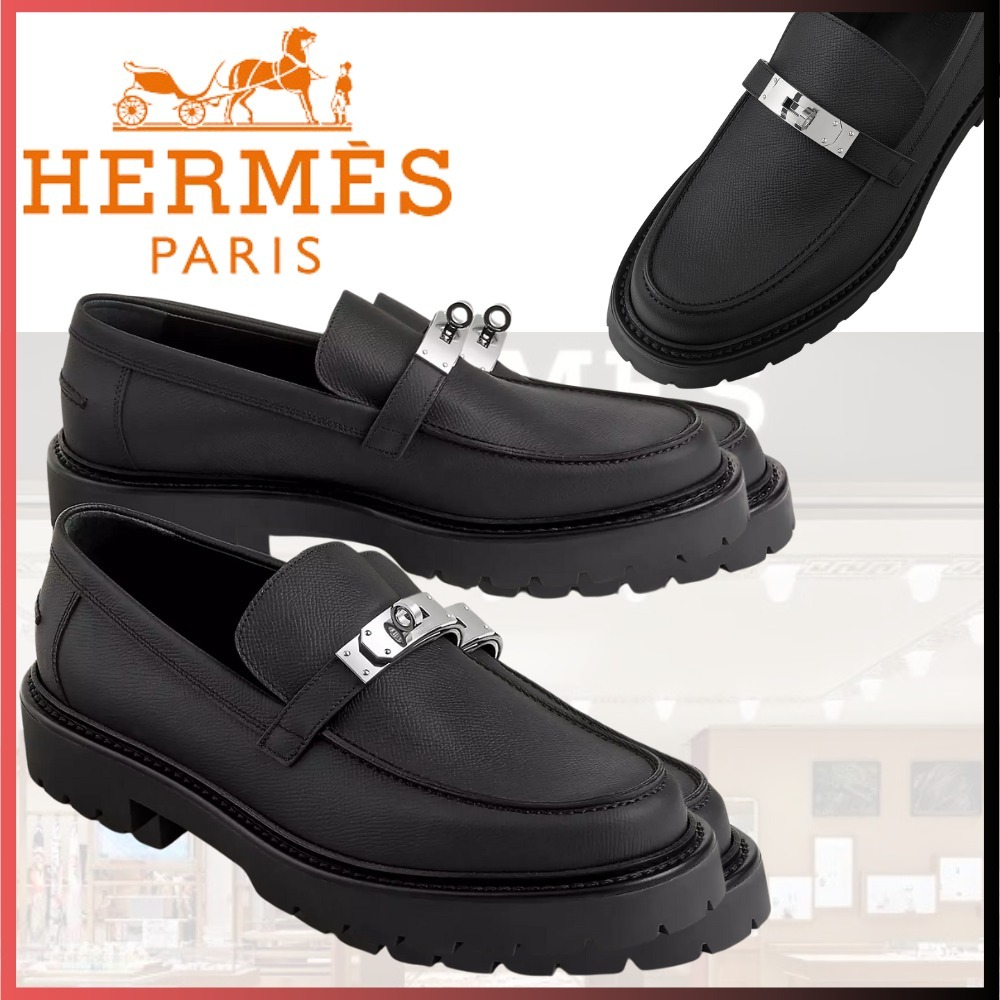 【エレガントに足元を彩る♪】HERMES モカシン アイコン