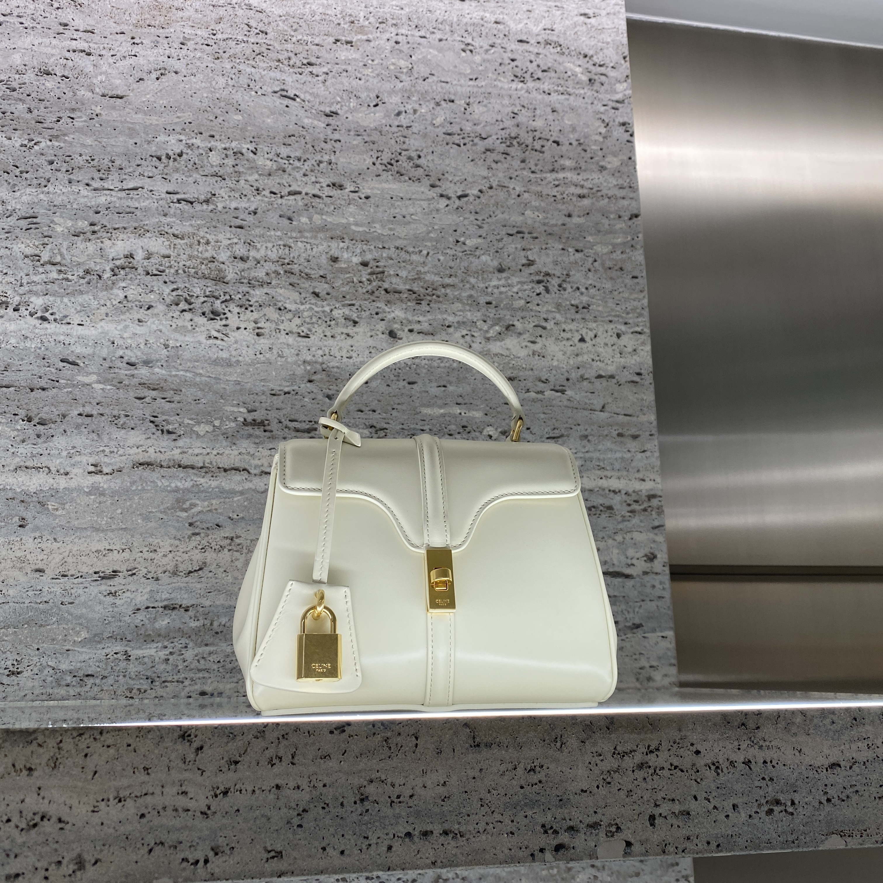 CELINE☆ミニ16ハンドバッグ_コットン_パリ発