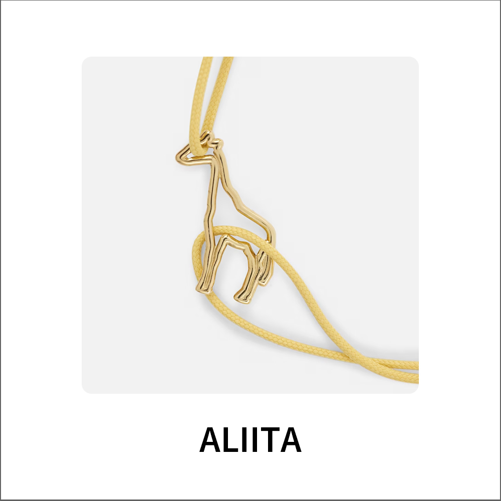 【ALIITA】9Kイエローゴールド Jirafa コードブレスレット