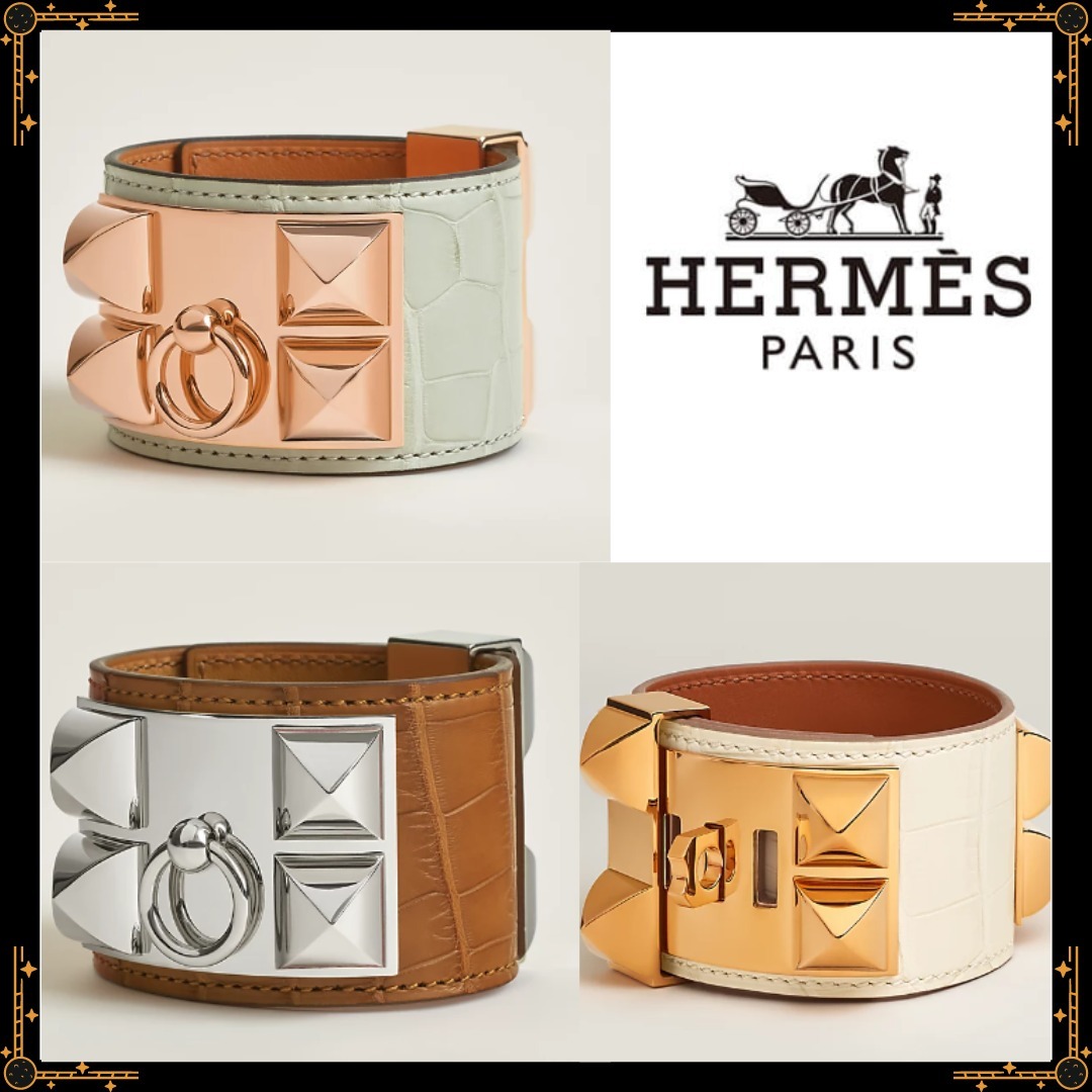 【デザイン性の高い】HERMES - レザーブレスレット