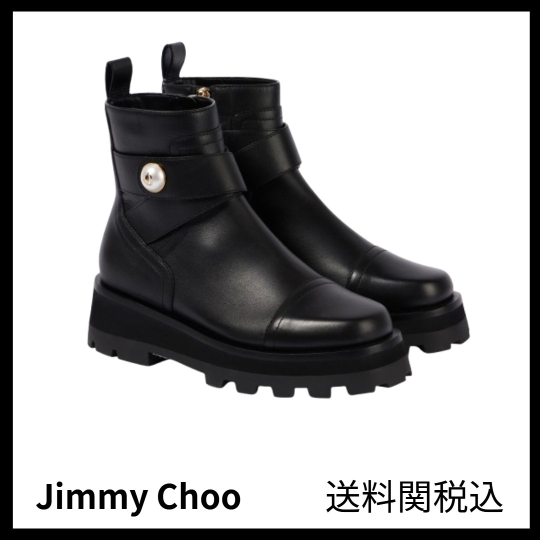 送料関税込★JIMMY CHOO★ミーナ・レザー・アンクル・ブーツ
