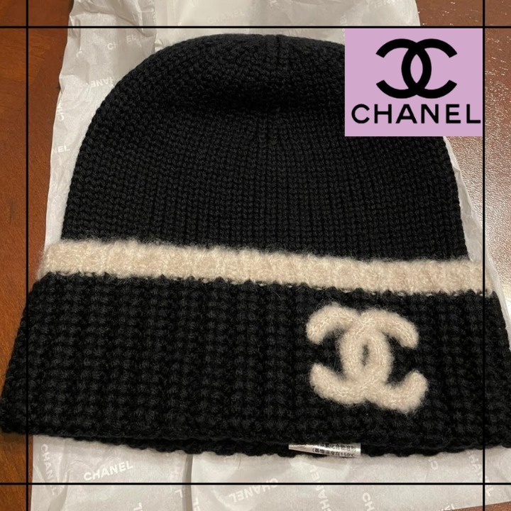 ◆どんなスタイルにもマッチ☆◆【CHANEL】ニット帽 CCマーク