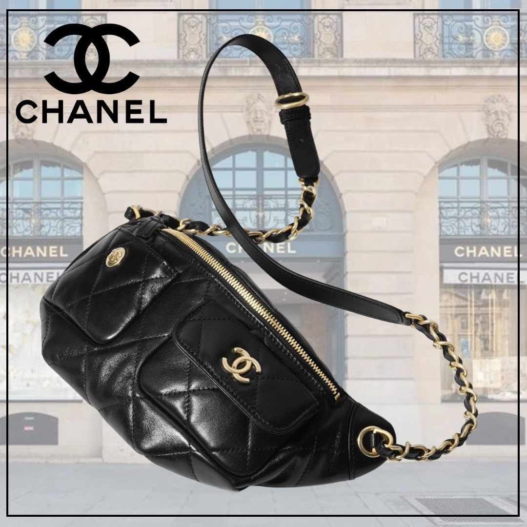 大人なカジュアルコーデに♪【CHANEL】24A ウエスト バッグ