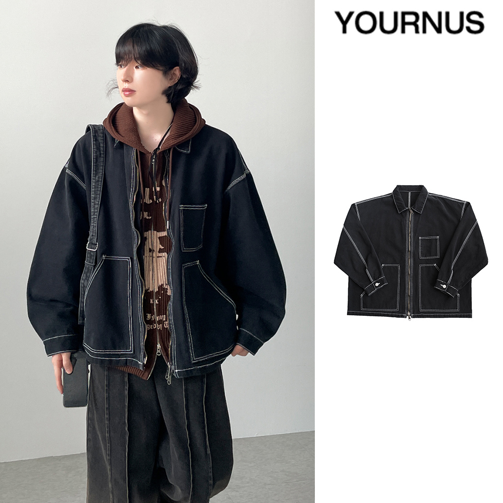 【YOURNUS】Fatigue Stitch Zip-Up Jacket