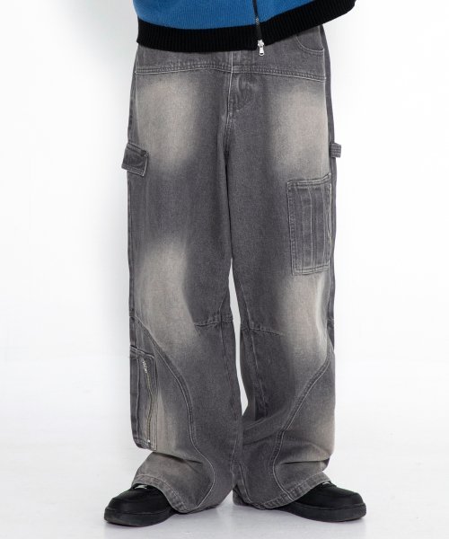 パンツ XTONZ XP194 Baymus Utility Denim Pants GRAY xp194GR