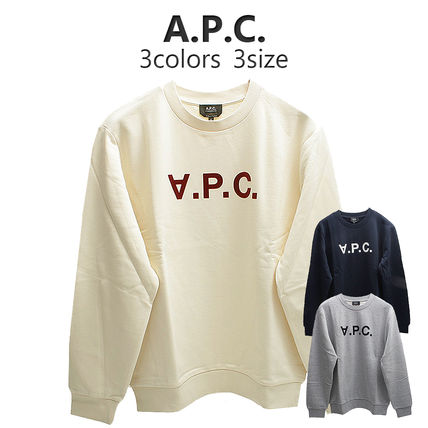 新品未使用！A.P.C ロゴトレーナー　Mサイズ　白 ホワイト（白）系 A.P.C.(アーペーセー) スウェット・トレーナー