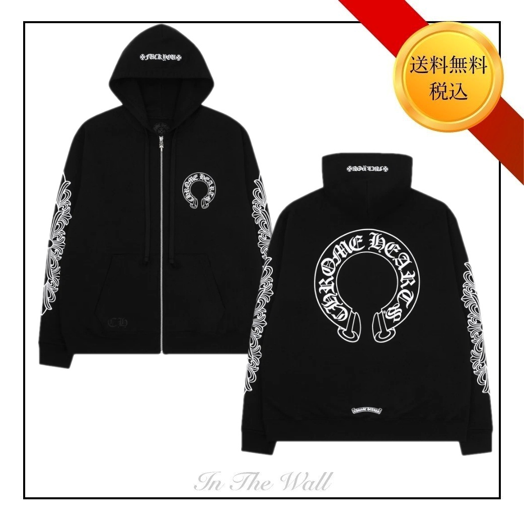 【CHROME HEARTS】ホースシューフローラル Fuck You パーカー