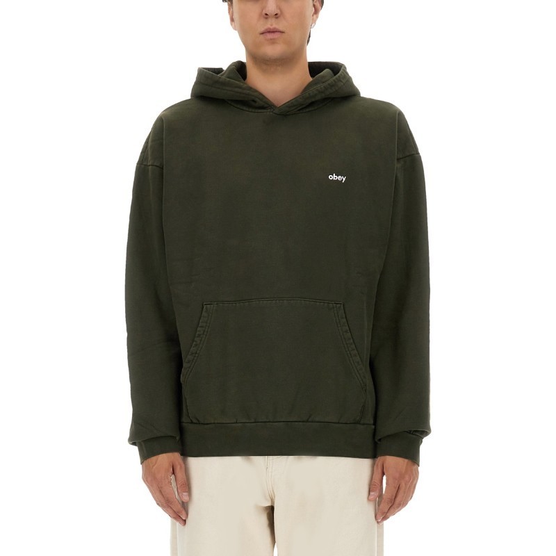 パーカー・フーディ OBEY FW24 SWEATSHIRT WITH LOGO (112470194 PIGMENTROSIN)