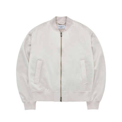 アウターその他 acme de la vie PUCKERING SATIN MA1 JACKET BEIGE ADLV-24SS-JK