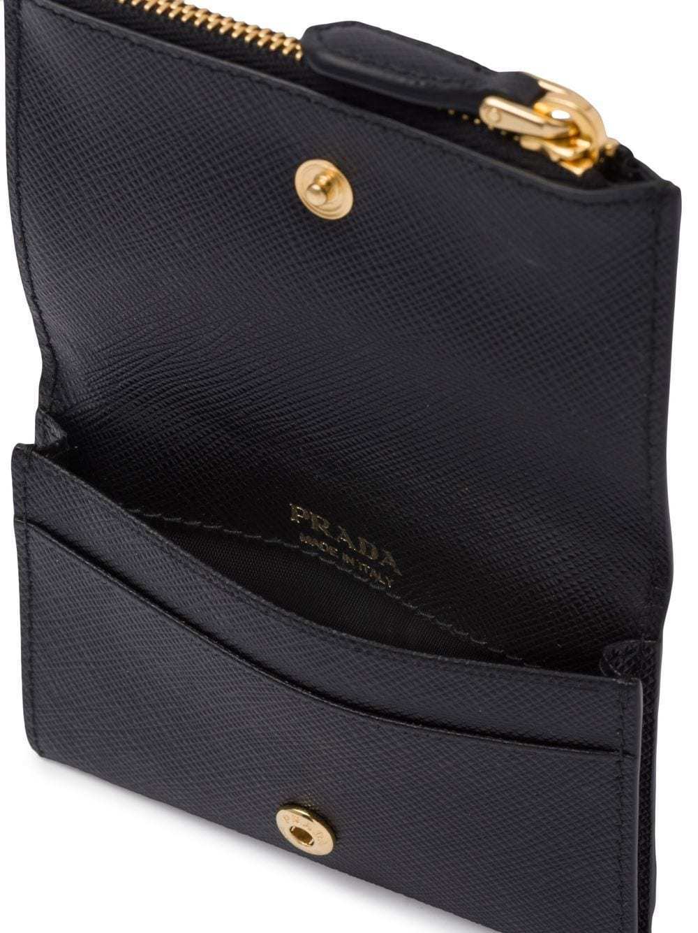 関送込*PRADA*ロゴプレート付サフィアーノレザーカードホルダー 関送込*PRADA*ロゴプレート付サフィアーノレザーカードホルダー