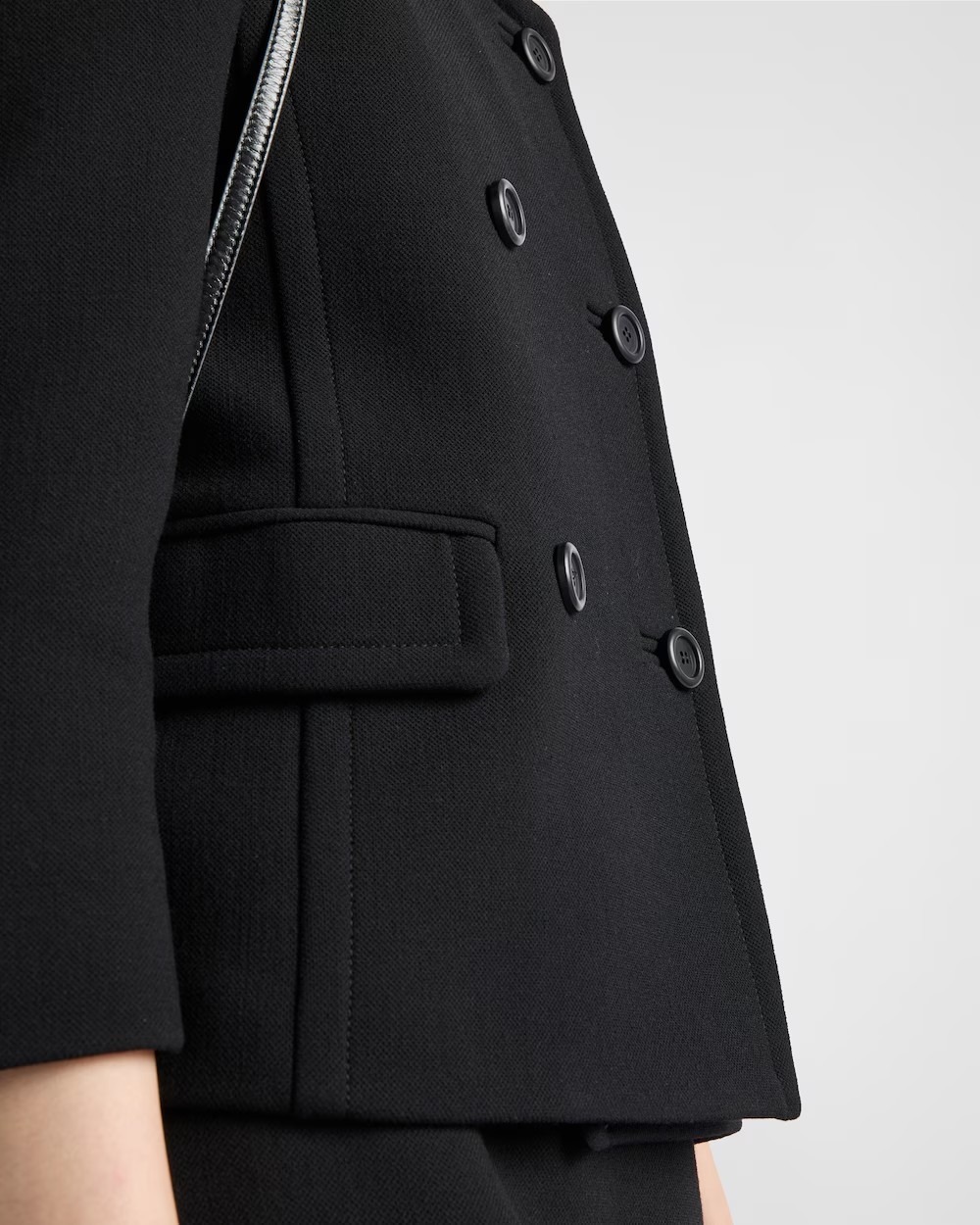 《送料無料》PRADA Double-breasted natte jacket