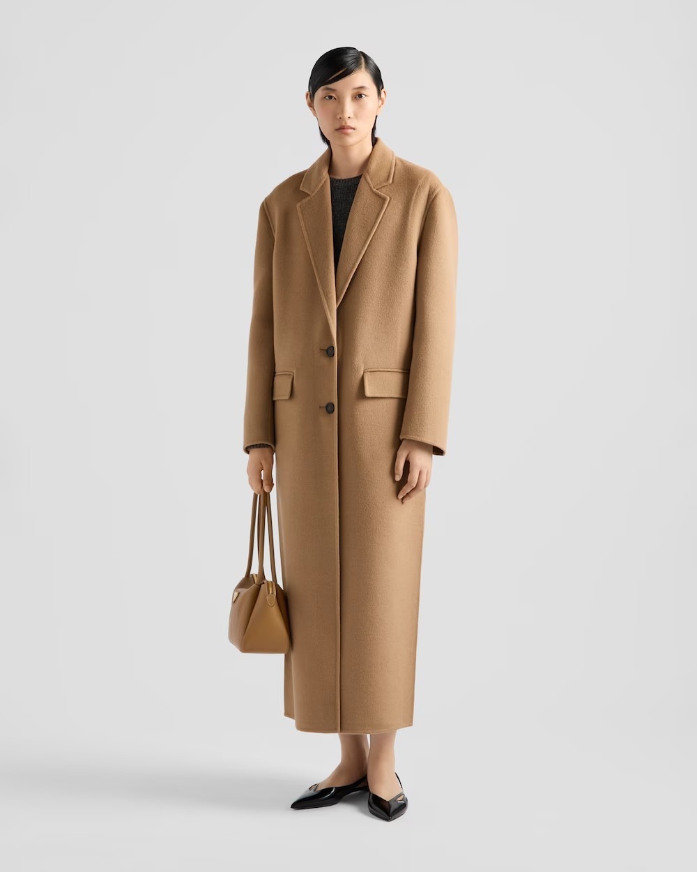 《送料無料》PRADA Single-breasted cashgora coat