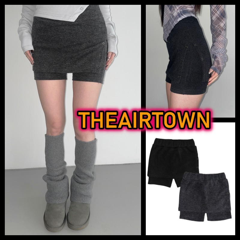 【THEAIRTOWN】give knit skpt★追跡可