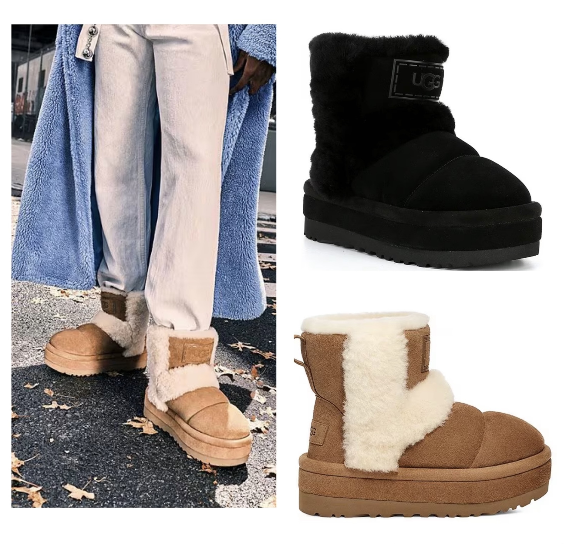 UGG(アグ) Chillapeak Suede Fur Platformブーツ