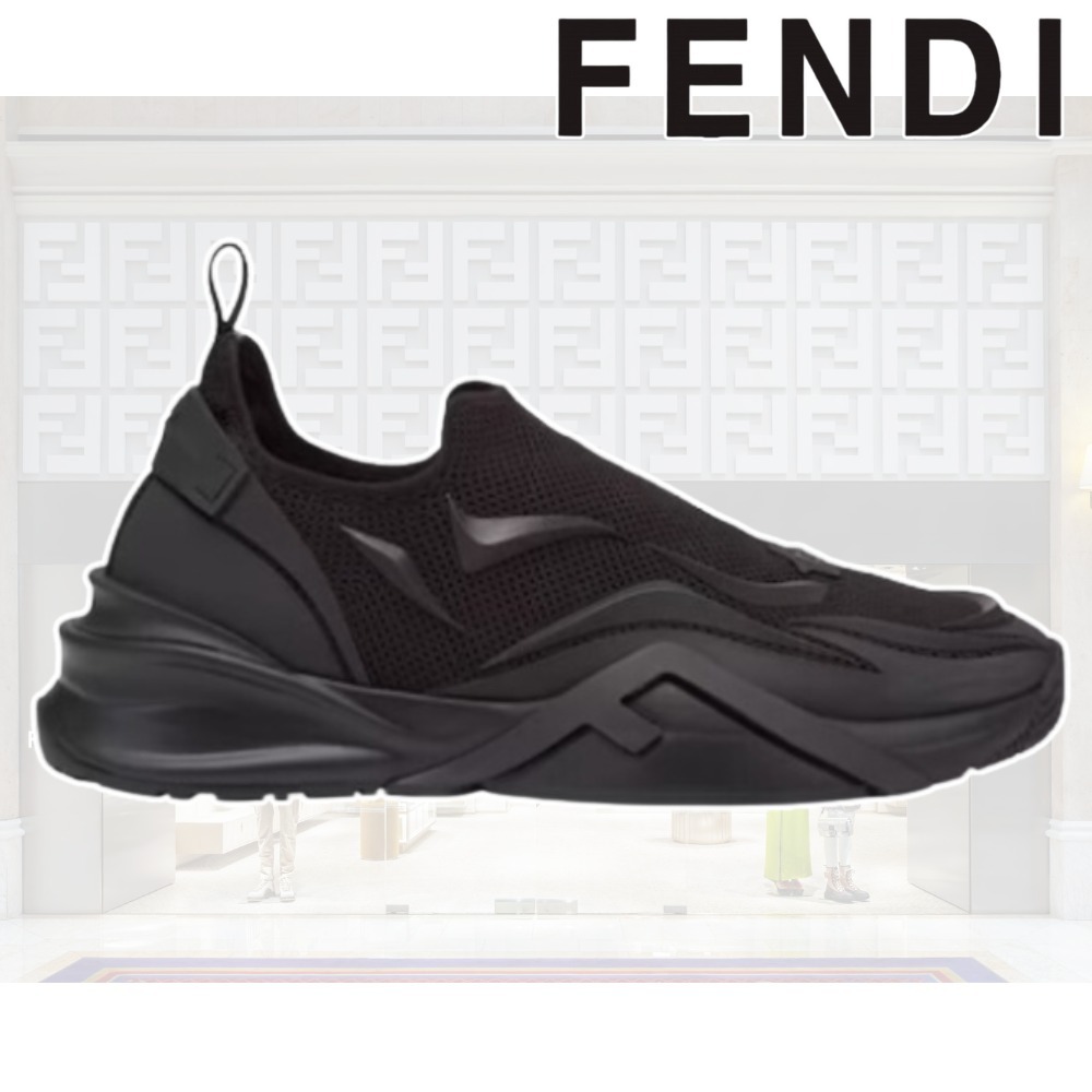 OUTLET【FENDI】BLACK☆Fendi Flow ローカット スニーカー