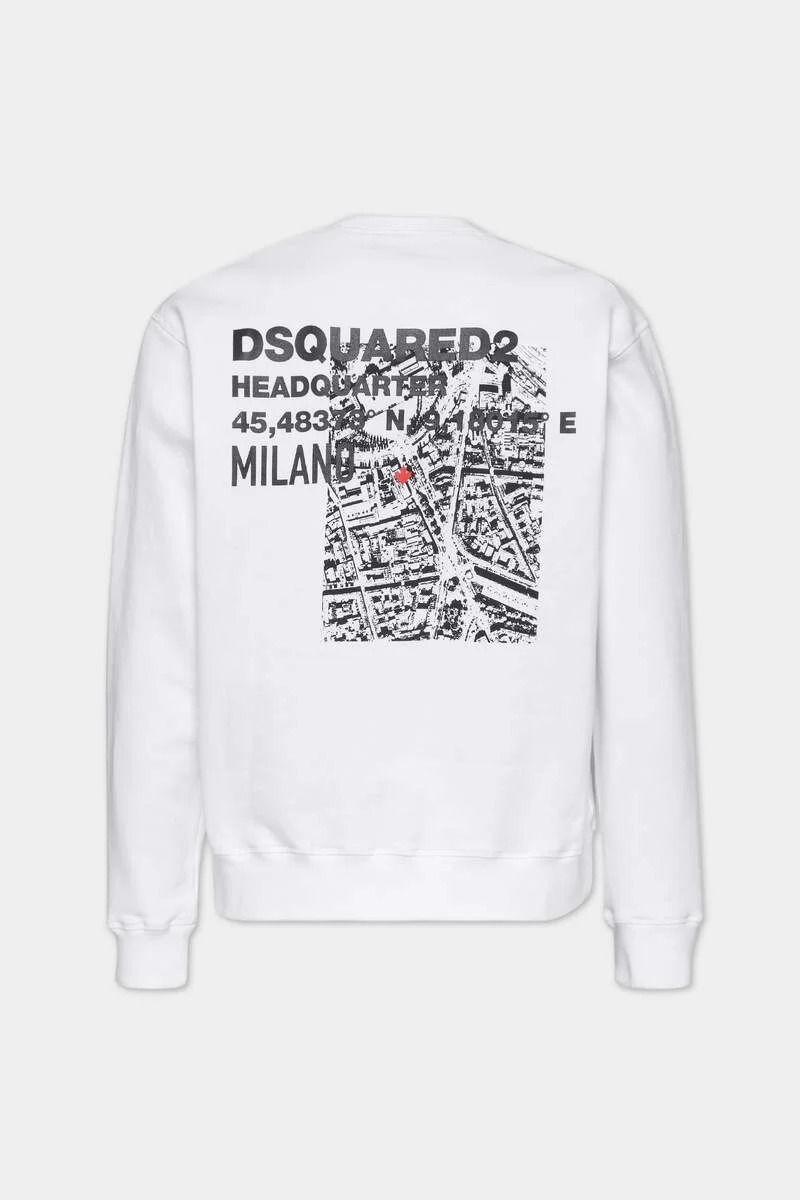 【DSQUARED2】セレシオ マップ クール フィットスウェットシャツ DSQUARED2】セレシオ マップ クール フィットスウェットシャツ