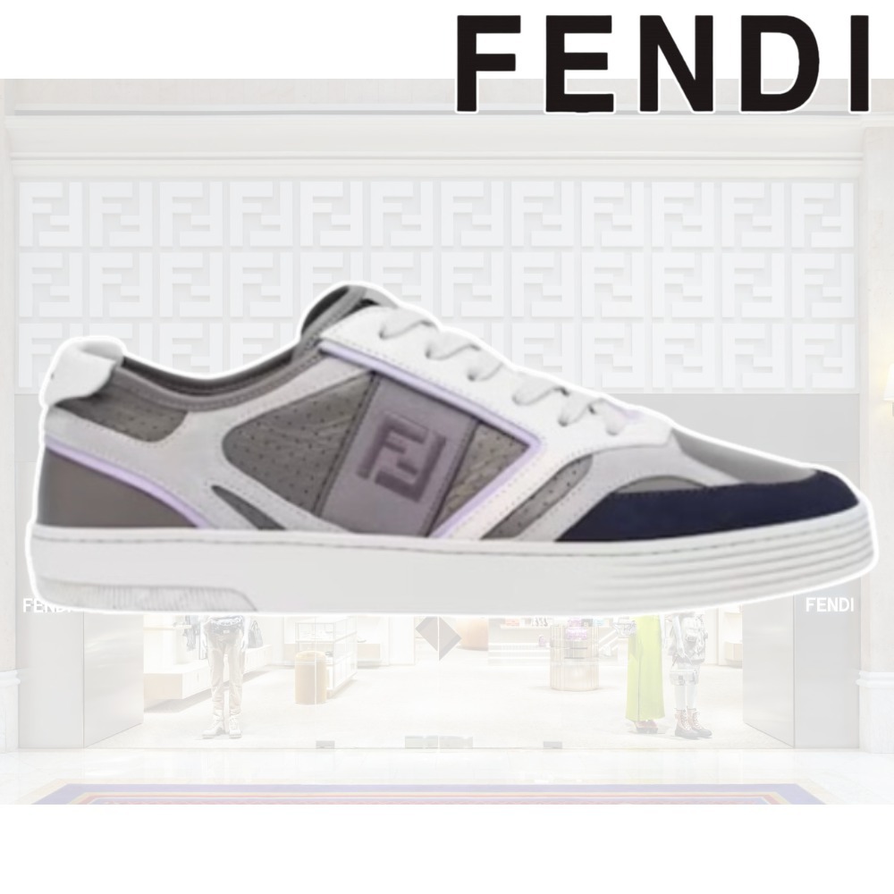 OUTLET【FENDI】GREY☆Fendi Step FFロゴ ローカット スニーカー