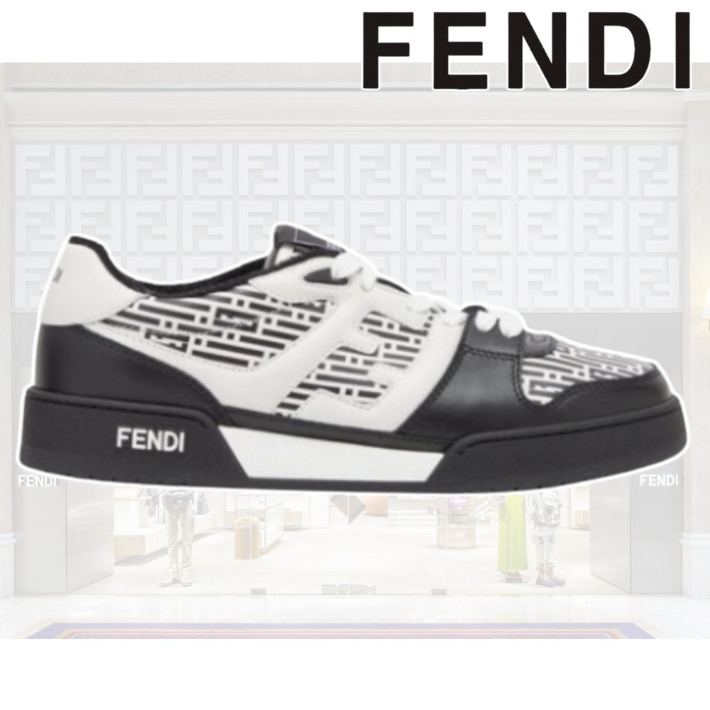 OUTLET【FENDI】BLACK☆Match FFロゴ ローカット スニーカー