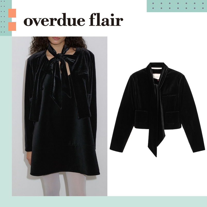 overdue flair ♥ VELVET TIE JACKET/追跡付