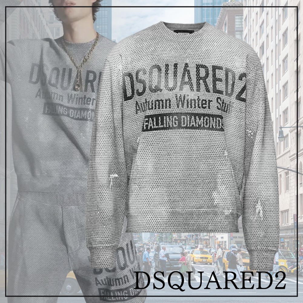 【いつでも特別感を演出】DSQUARED2 ラインストーン付スウェット