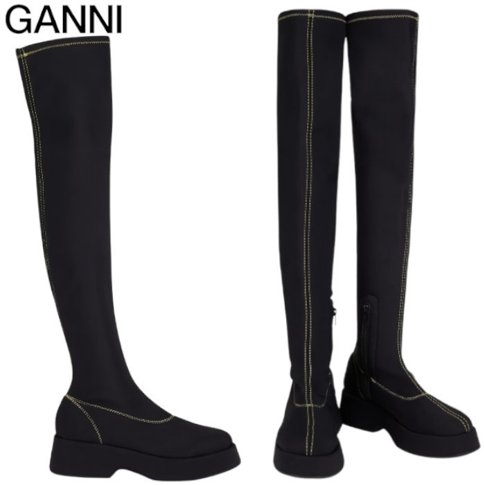 GANNI【関税込み＊送料無料】ネオプレン サイハイブーツ