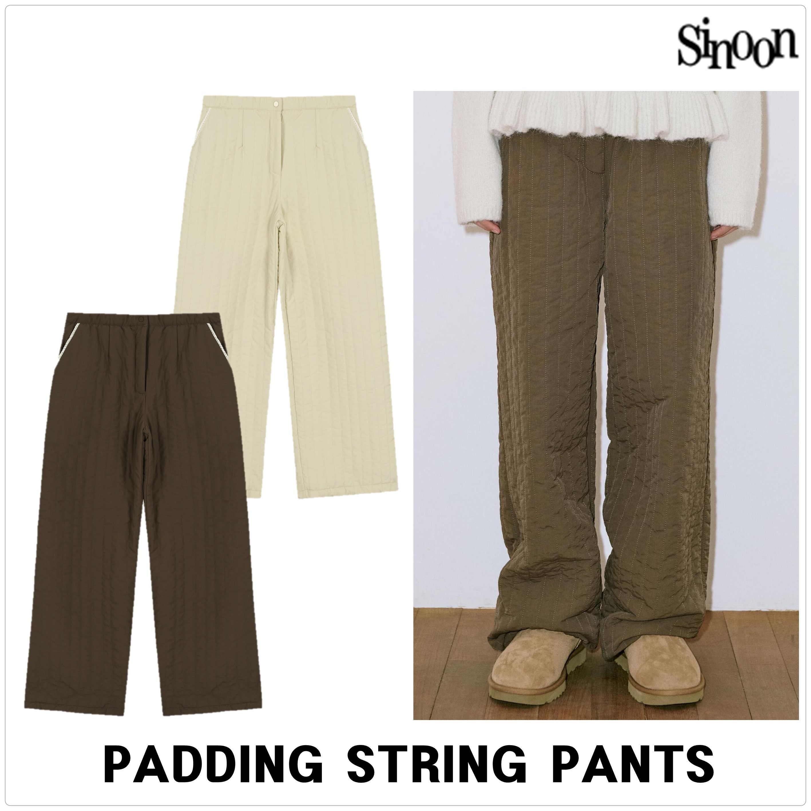 [Sinoon] PADDING STRING パンツ★新作・24AW★人気★韓国★