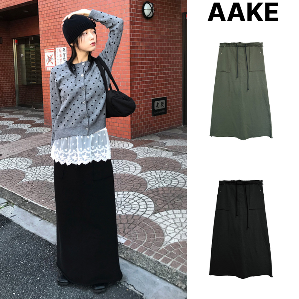 【AAKE】RIVET CUT-OFF LONG SK