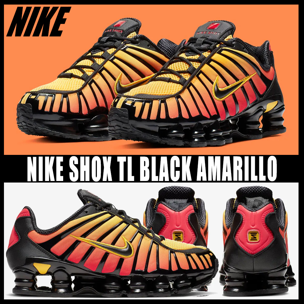 ◆正規品◆NIKE SHOX TL BLACK AMARILLO RED◆関税/送料込◆人気