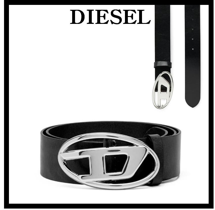 ★送料 関税込★DIESEL★ディーゼル D バックル ベルト ブラック