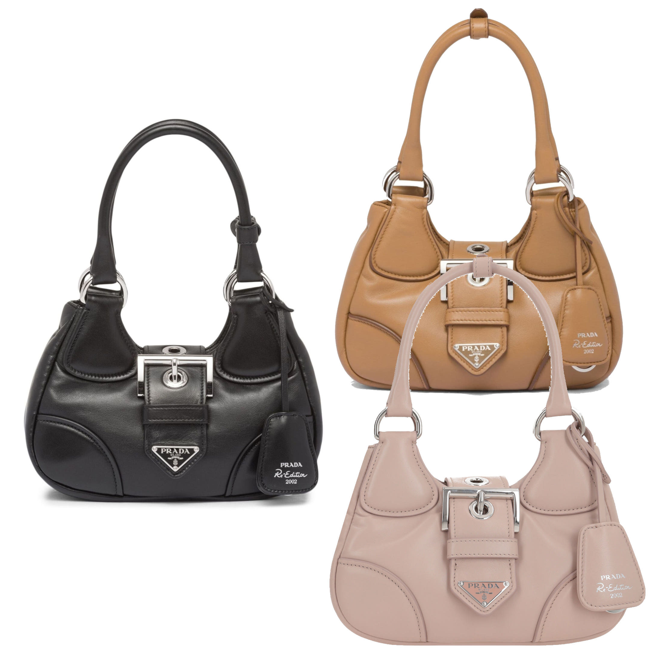 PRADA / ムーン パッド入りナッパ ハンドバッグ