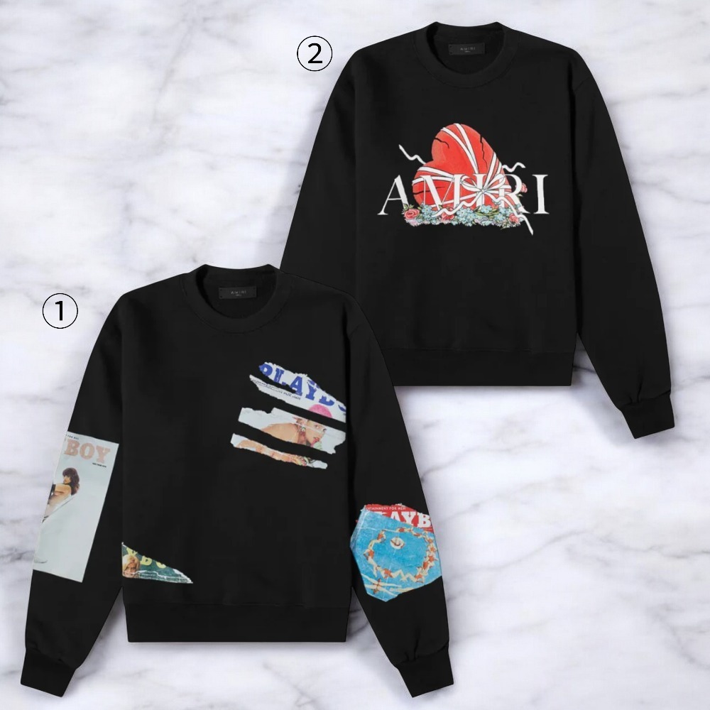 アミリ Playboy Magazine / Broken Heart Logo スウェット