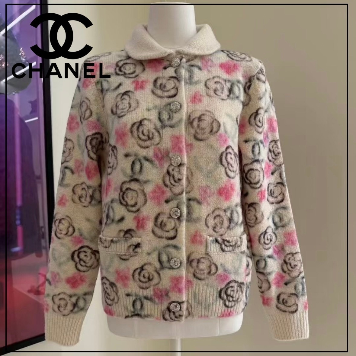 フェミニンなカメリア柄♪【CHANEL】24N ココネージュ ブルゾン