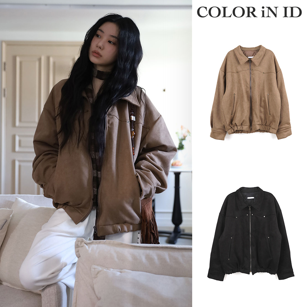 【COLOR iN ID】Soft quilted over-suede jacket